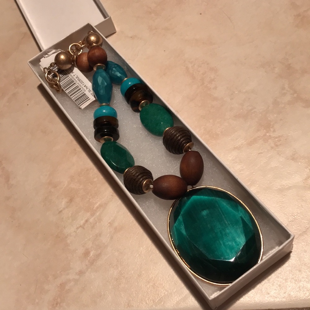 NWT SOUTHERN LIVING JEWEL GENUINE STONE NECKLACE GORGEOUS CHUNKY - Picture 4 of 13